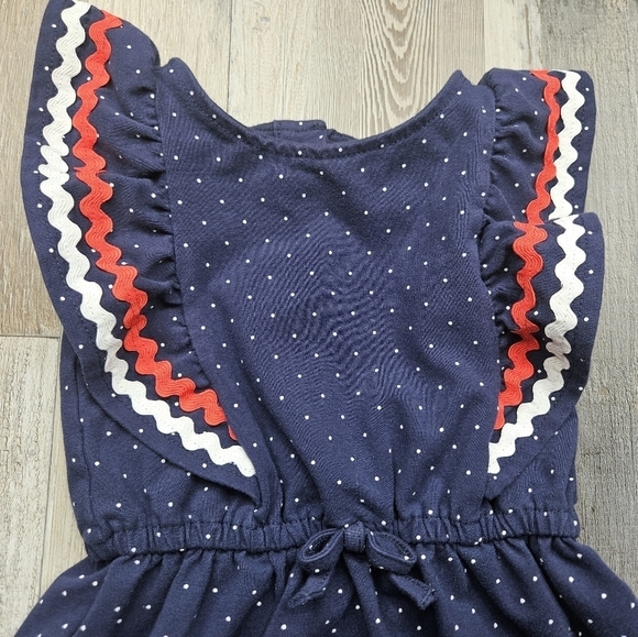 Janie and Jack Girls 6-12 months 2020 American Dress with diaper cover - Picture 3 of 8